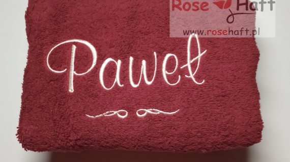 Ręcznik z haftowanym imieniem  - 70 x 140 cm