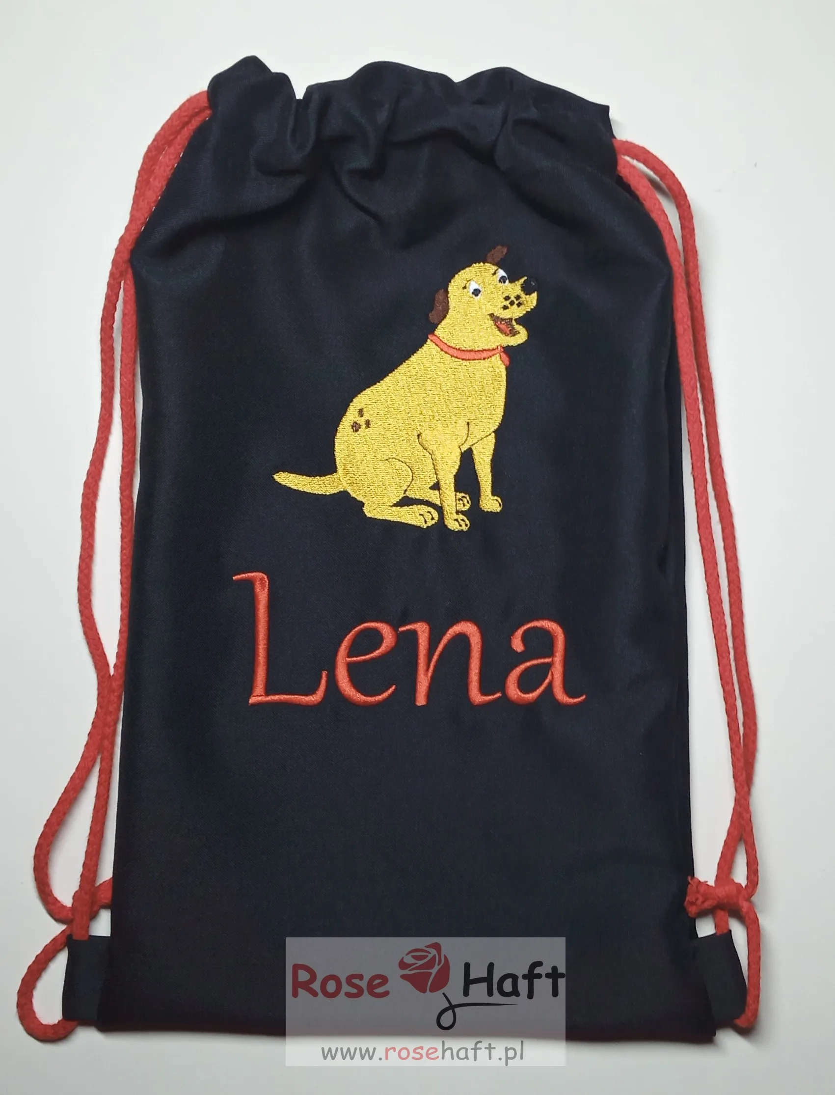 Worek Plecak na buty kapcie zabawki dla dziecka czarny 36x23cm - obrazek 2