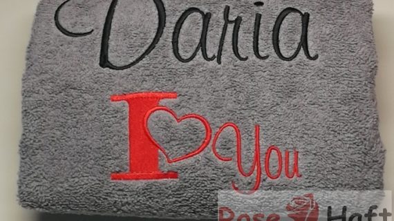 recznik z i love you