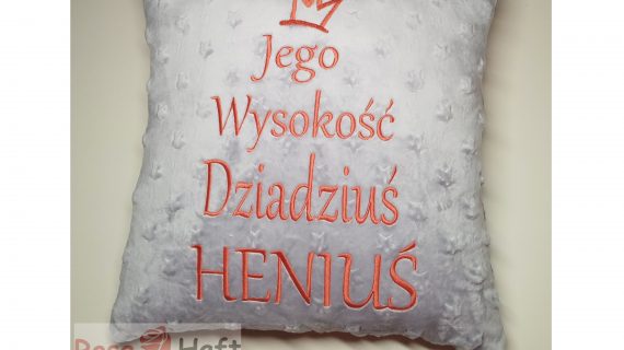 Prezent Poduszka dla Babci lub dla Dziadka z dedykacją 45x45cm