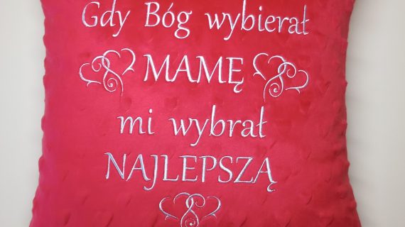 Poduszka dla mamy Prezent z dowolną dedykacją 45x45cm