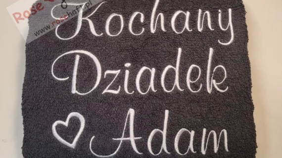 Ręcznik Prezent dla Dziadka z haftowanym napisem dedykacją - 70 x 140 cm